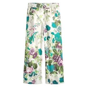 J.Crew Collection Ratti Leafy Floral pull on crop pant 16